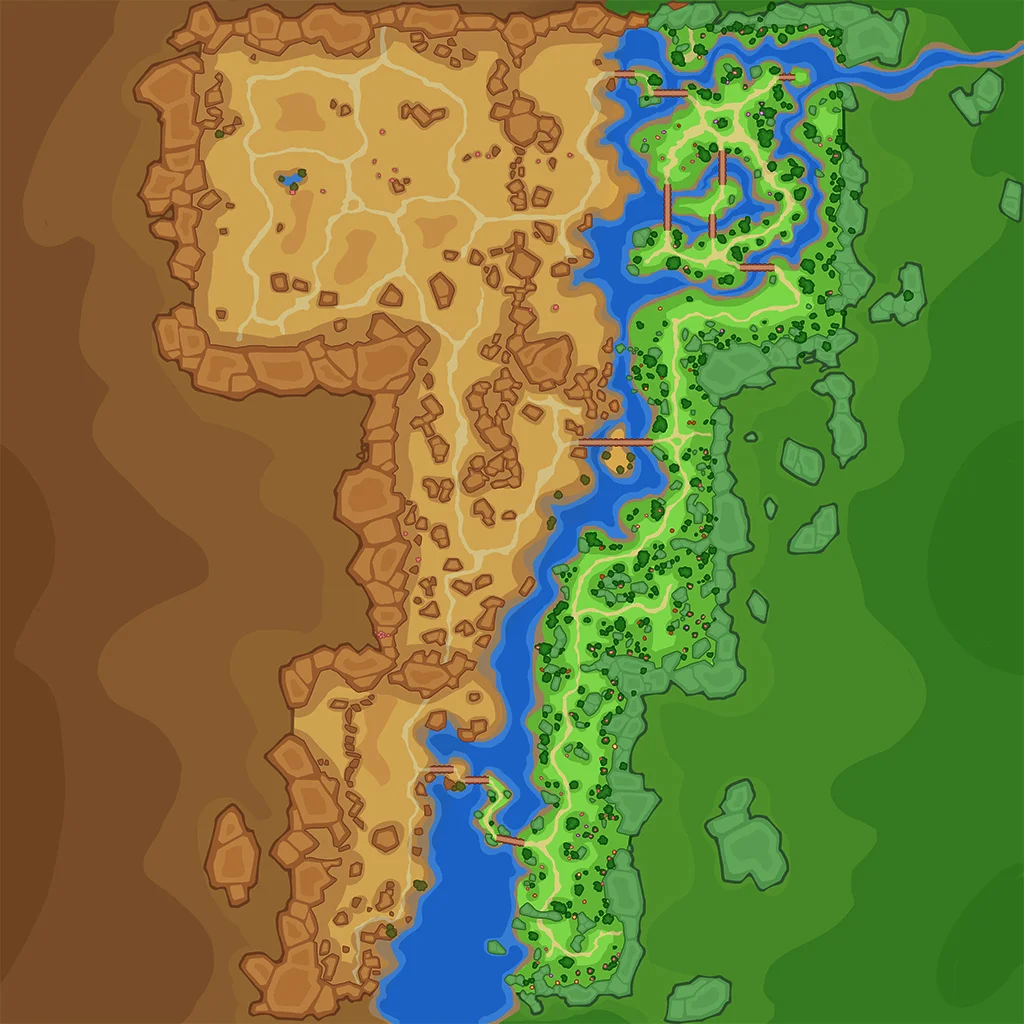 Poring Island map with all 72 treasure and exploration markers