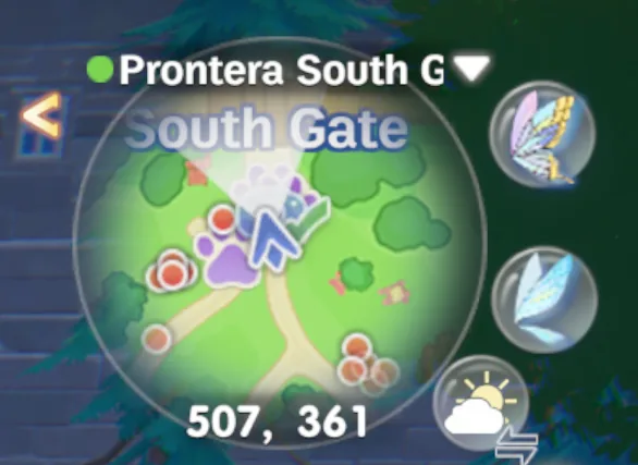 Mini-map with the channel label over the map name